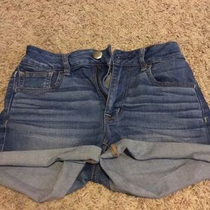 Medium wash shorts